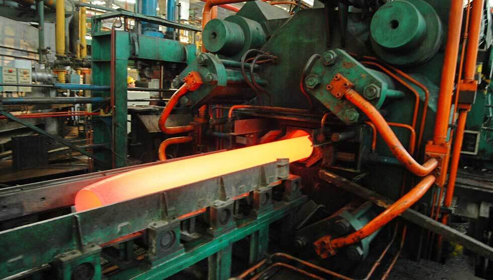 Production line of copper pipes and bars